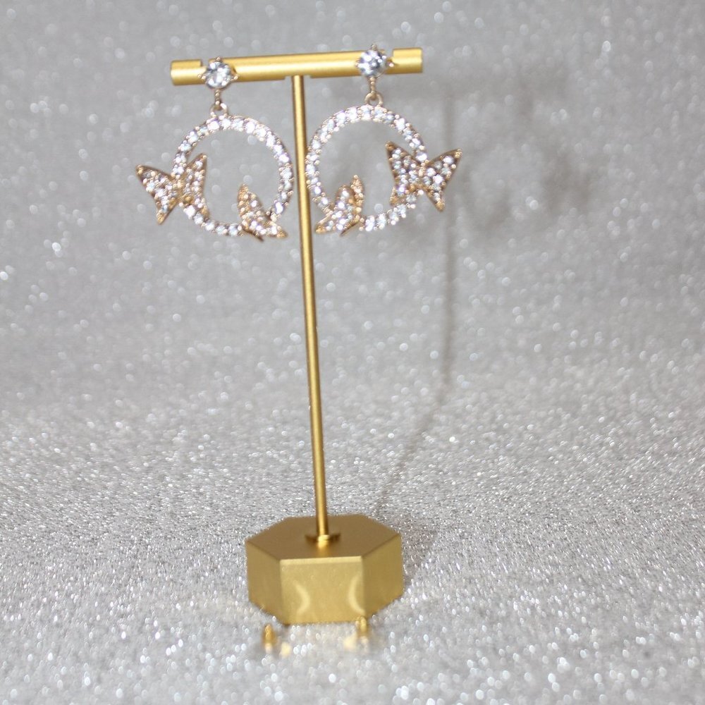 NWT Butterfly Loop Earrings - Picture 3 of 9
